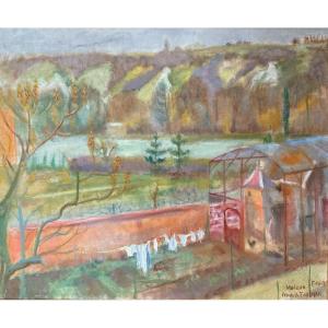 School Of Paris: Chicken Coop, The Seine At Moisson 1939 Ukrainian Jewish Woman Painter