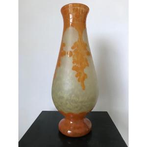 Large French Glass Vase