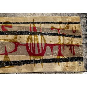 Wool Carpet By Decorator Marc Saint Saens- Circa 1950 - 3x2m