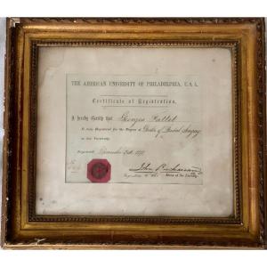 Diploma-faculty Of Dental Surgery Issued By John Buchanan To The Famous Dentist Fattet