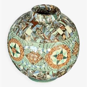 Vase Signed Jean Gerbino, Vallauris, 1960s