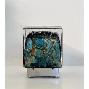 Cubic Murano Glass Table Lamp By Limburg, Germany, 1970s