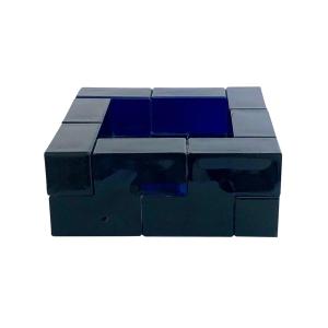 Centerpiece, Decorative Object In Blue Murano Glass, Italy, 1960s