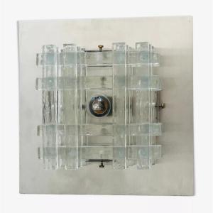Murano Glass Wall Lamp By Albano Poli For Poliarte, Italy 1970s