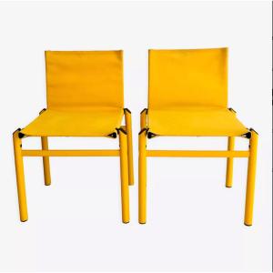 Pair Of "mastro" Chairs By Afra And Tobia Scarpa For Molteni, Italy 1980s