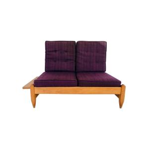 Oak Bench Seat By Guillerme & Chambron For "votre Maison", France 1960's