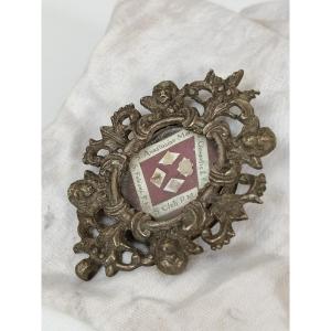 Reliquary 4 Relic St Anastasia And Popes Clement I, Fabian & Cletus + Wax Seal