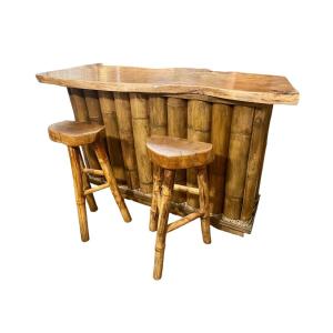 Bar In Bamboo And Solid Wood.