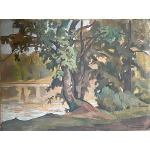 Jacques Rothenbach (20th Century) - Riverside.