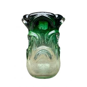 Green Blown Glass Vase, 1970s.