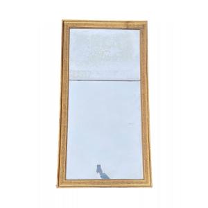 Important Rectangular Mirror In Golden Wood - Restoration Period.