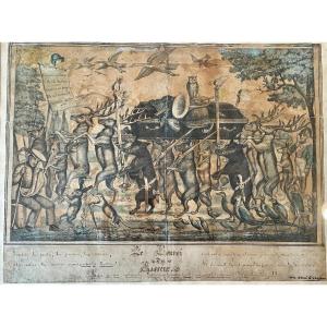 Germany - The Hunter's Funeral Convoy, Enhanced Print, 19th Century.