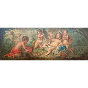 Entourage De François Boucher (1703 -1770) - Venus Child - Oil On Canvas, 1741. 