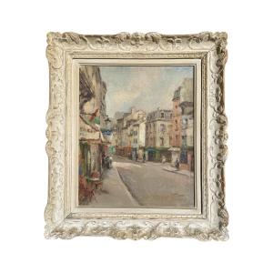 Mario d'Odorico (1902-1964) - Rue Molitor, Paris 16th - Oil On Canvas - Height: 46 Cm. 