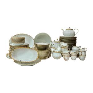 Bernardaud Limoges - Porcelain Service Part, “neuilly” Model, 104 Pieces. 