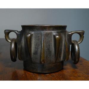 Hispano-moorish Bronze Mortar 15th Century Period