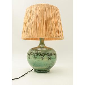 Beautiful Vintage Jacques Blin Ceramic Earthenware Lamp.