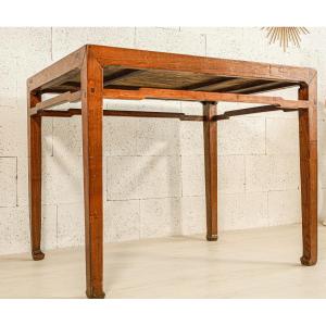 Antique Art Deco Oak Console Table, Atelier Martine Paul Poiret, Vintage 1930s Modernist