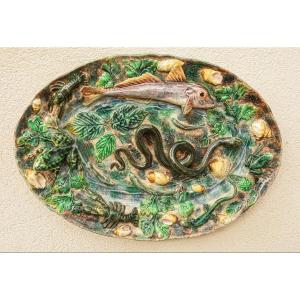 Antique And Rare Vintage Longchamp Earthenware Dish