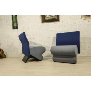 Pair Of Vintage Russell Gordon Designer Lounge Chairs From The 1990s