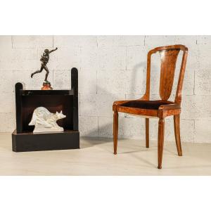 Rare Art Deco Elm Burl Chair