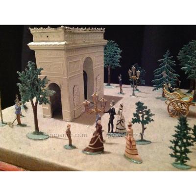 Diorama - Champs Elysées - Napoleon 3 Era - Algeyer Fürth -