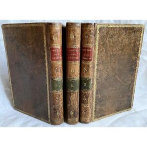 Original Edition Tales In Prose And In Verse By Lantier Paris 1801 Complete 3 Volumes Engravings