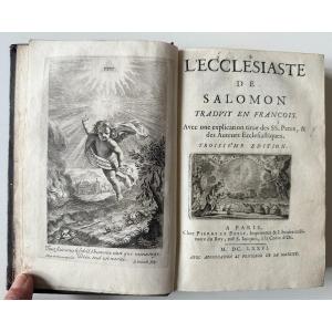 Ecclesiastes Of Solomon 1676 Bound In Full Leather With Engravings