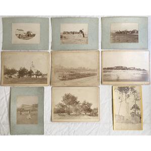 Rare Set Of 9 Photos By Hippolyte Peragallo Period 1870/1880 Representing Soulac Sur Mer