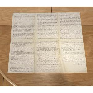 André Birabeau Original Autograph Manuscript Of "pipette Et Zénana" Circa 1920 Signed And Located