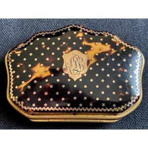 Porte Monnaie En Ecaille Piquée d'Or Epoque XIXème 