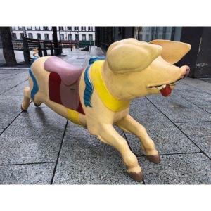 Grand Carousel Pig Art Fairground Bayol