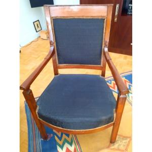 Solid Mahogany Armchair - Consulate Period