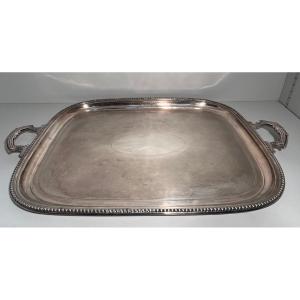 Antique Large 19th Century Art Deco Silver Plated Metal Tray 74.5cm Long