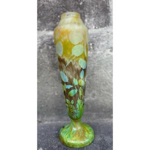 Rare "daum Nancy" Baluster Shaped Vase 35 Cm
