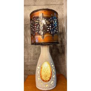 Magnificent Accolay Ceramic & Metal Lamp 60s