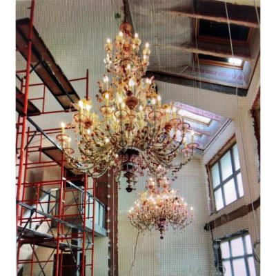 Huge Pair Of Murano Chandeliers 2m50 X 1m70