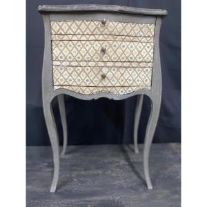 Louis XV Curved Between Two Commode From The 1920s Patinated