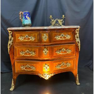 Louis XV Commode From 18th Century Stamped 