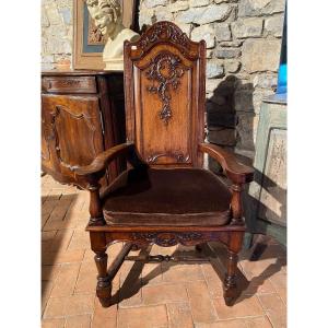 Liégeois Armchair Dating From The 19th Century Louis XIV Regency 