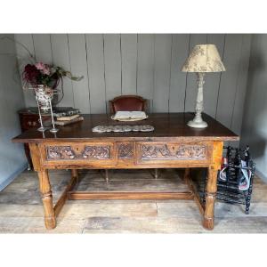 Louis XIV Walnut Table Dating From The 18th Century
