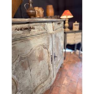 Louis XV Curved Buffet Dating From The Beginning Of The 18th Century South France Beautiful Polychromy 