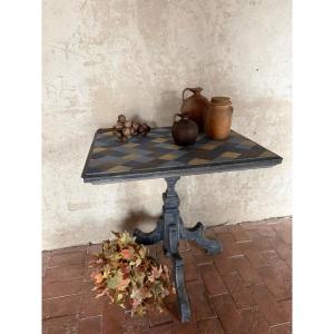 Small Louis Philippe Style Console Table From The 1900s With Beautiful Polychromy 