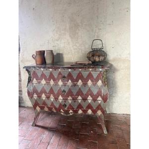 Louis XV Style Commode Dating From The 1900s With A Beautiful Patina