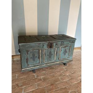 Polychrome Wedding Chest Dating From The 18th Century 