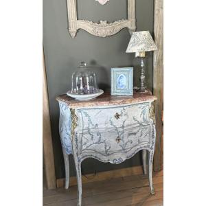 Louis XV Chest Of Drawers From The 1900s With Its Original Marble Top