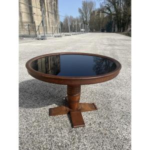 Oak Coffee Table By Charles Dudouyt.