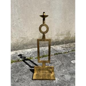 Gilded Iron Lamp Attributed To Marc Du Plantier.