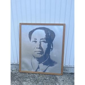 Silver Mao Lithograph By Andy Warhol.