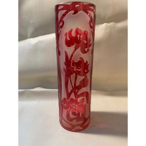 Val Saint Lambert Acid-clear Crystal Vase